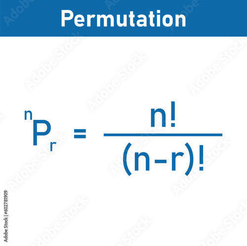 Permutation and combination formulas in mathematics.