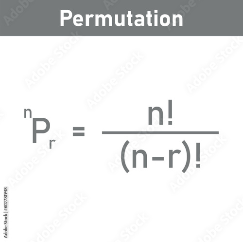 Permutation and combination formulas in mathematics.
