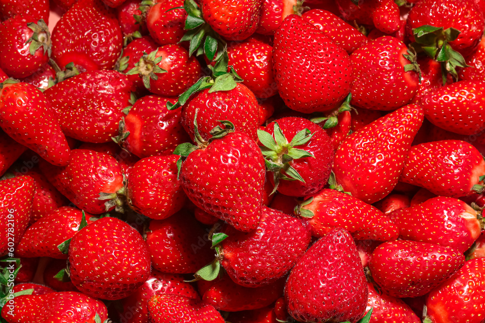 Texture of fresh strawberries as background Texture of fresh strawberries as background