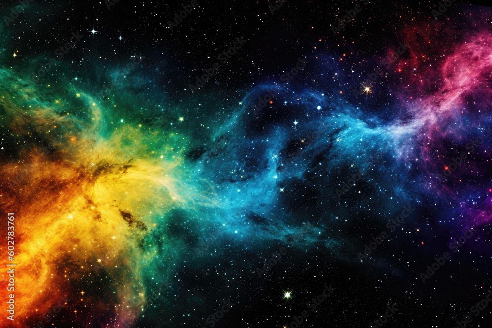 vibrant star-filled galaxy with vivid colors Generative AI
