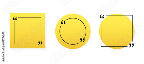 Set quote box frame, texting quote blank template boxes, design boxes quotation bubble blog symbols, bubble blog quotes symbols. Vector illustration