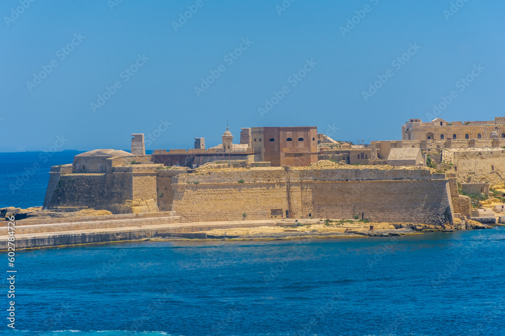 View of Fort Ricasoli from Valletta,  Malta