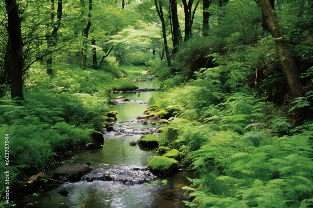 small stream in the mountains generative ai small stream in the mountains generative ai