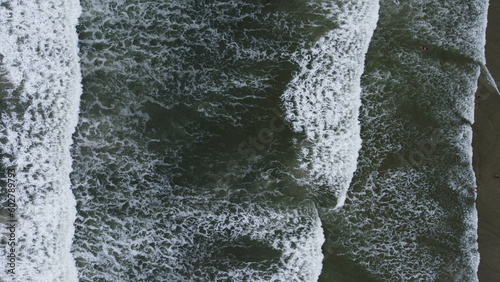 Aerial view of the beach of Boraceia in Bertioga, SP, Brazil photo