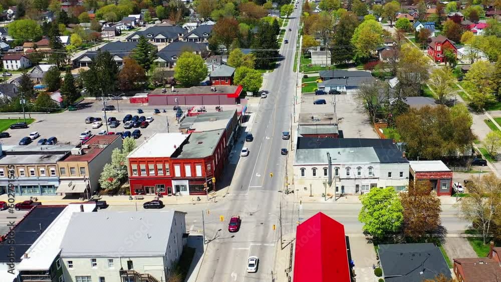 Aerial view of Norwich, Ontario, Canada 4K Aerial view of Norwich, Ontario, Canada 4K
