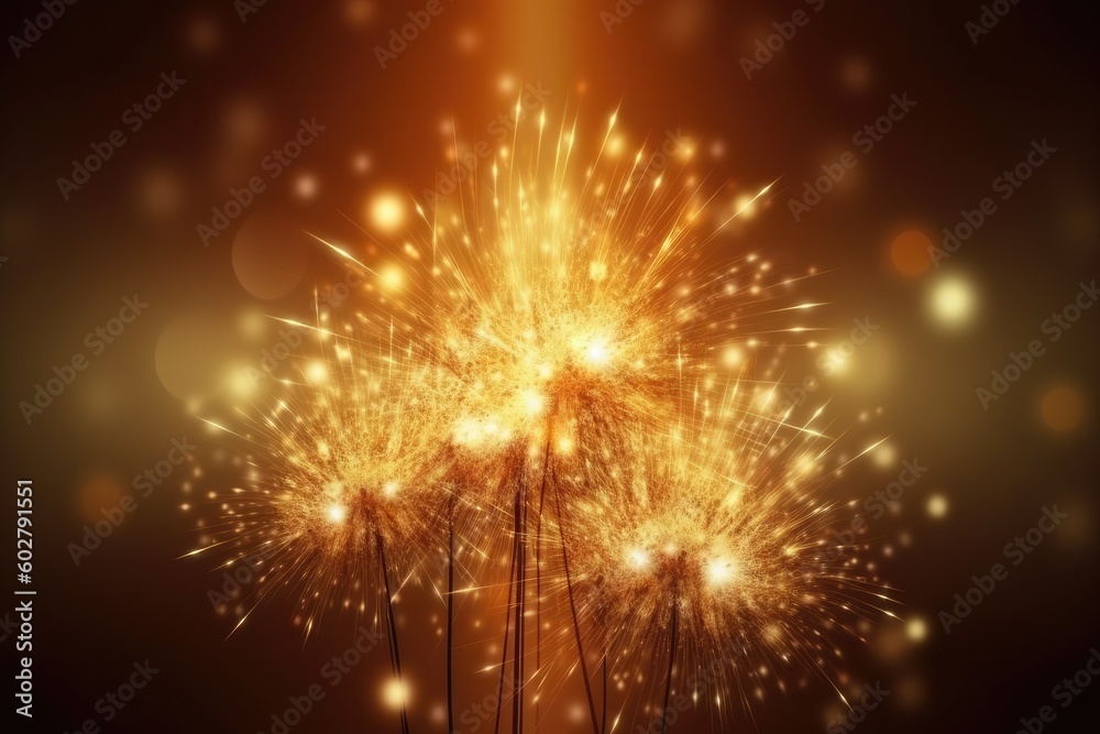colorful fireworks exploding in the night sky Generative AI