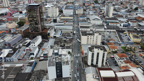 Visão aérea do centro urbano da cidade de Mogi das Cruzes, São Paulo, Brasil photo