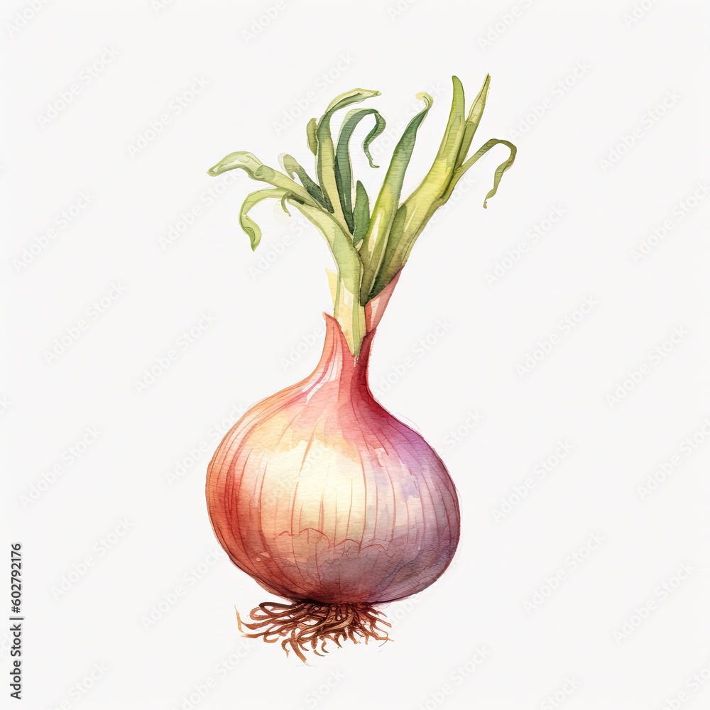 onion isolated on a white background, generative ai