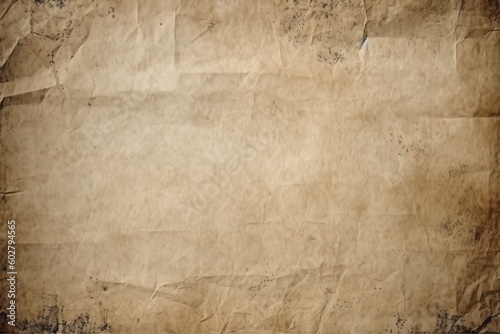 Vintage Old Paper Texture Background with Ample Copy Space, Generative AI
