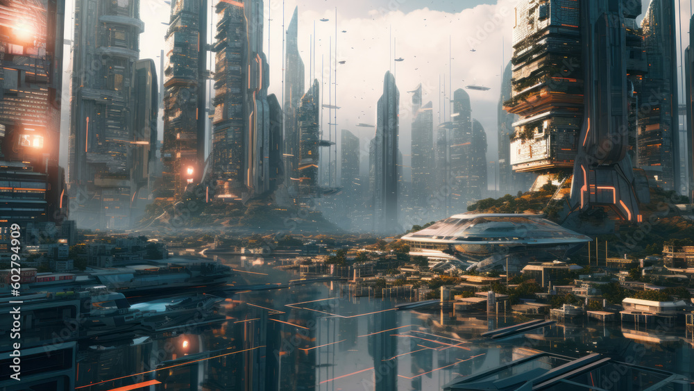 City of the future. concept art.
