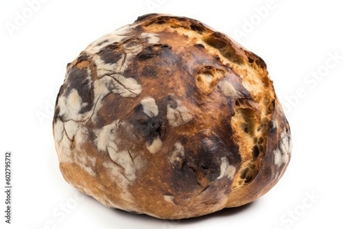 fresh loaf of bread, isolated on a clean white background Generative AI