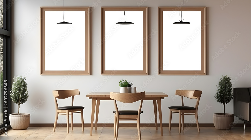 Minimalist Interior of modern interior desige 3D rendering, generative ai Minimalist Interior of modern interior desige 3D rendering, generative ai