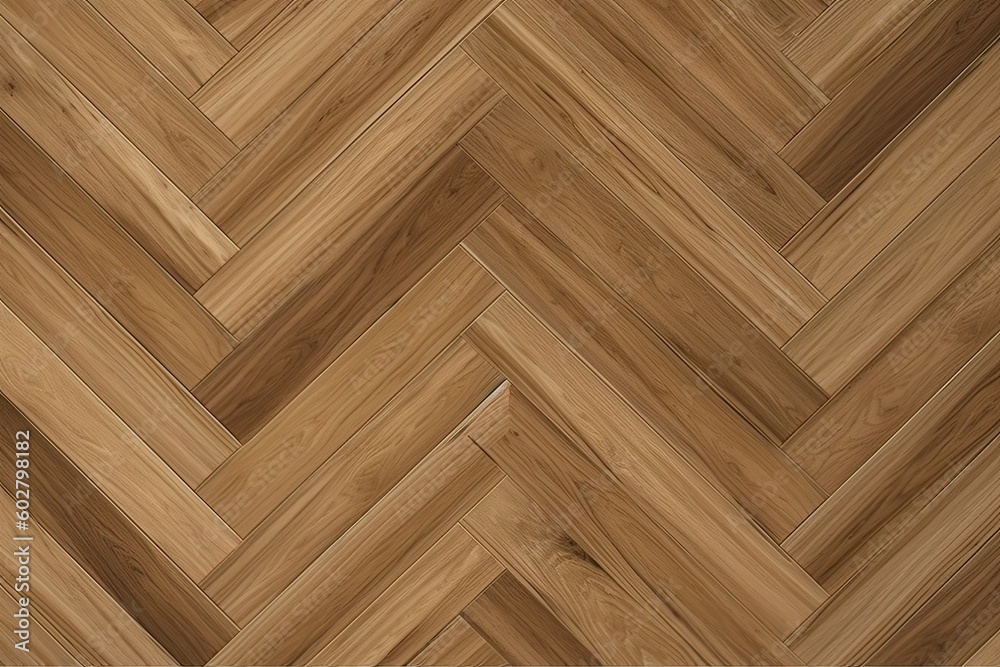 wooden floor with chevron pattern in close-up view Generative AI wooden floor with chevron pattern in close-up view Generative AI
