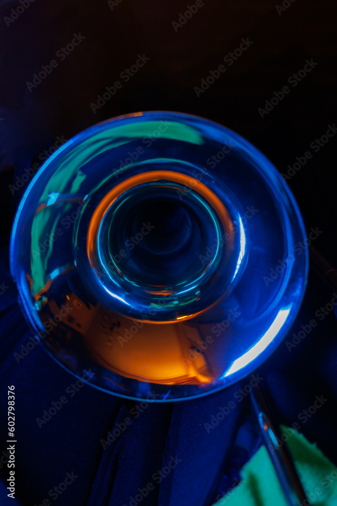 Trombone campaign illuminated with a light collage Trombone campaign illuminated with a light collage