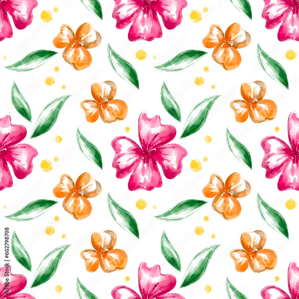 Aesthetic flowers pattern watercolor Aesthetic flowers pattern watercolor