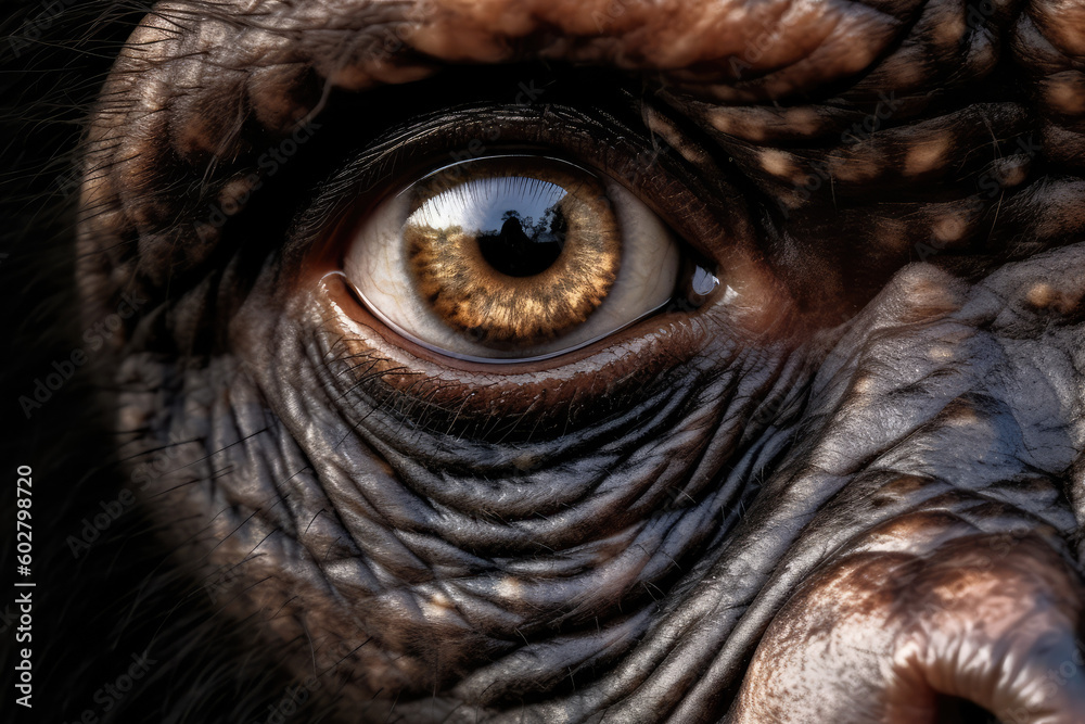 close up of an eye of a gorilla generative ai close up of an eye of a gorilla generative ai