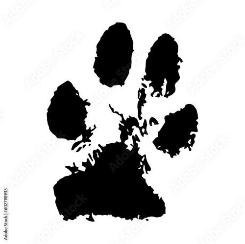 isolated vector paw print