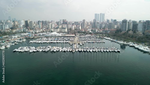 Kalamis Marina Compass Sailing in Istanbul fly backwards shot photo