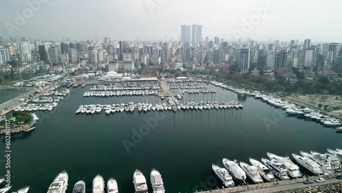 Kalamis Marina Compass Sailing in Istanbul circling shot photo