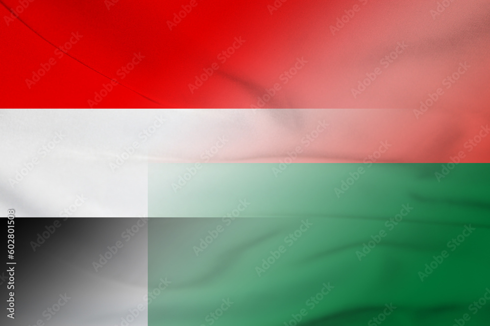 Yemen and Madagascar national flag transborder contract MDG YEM