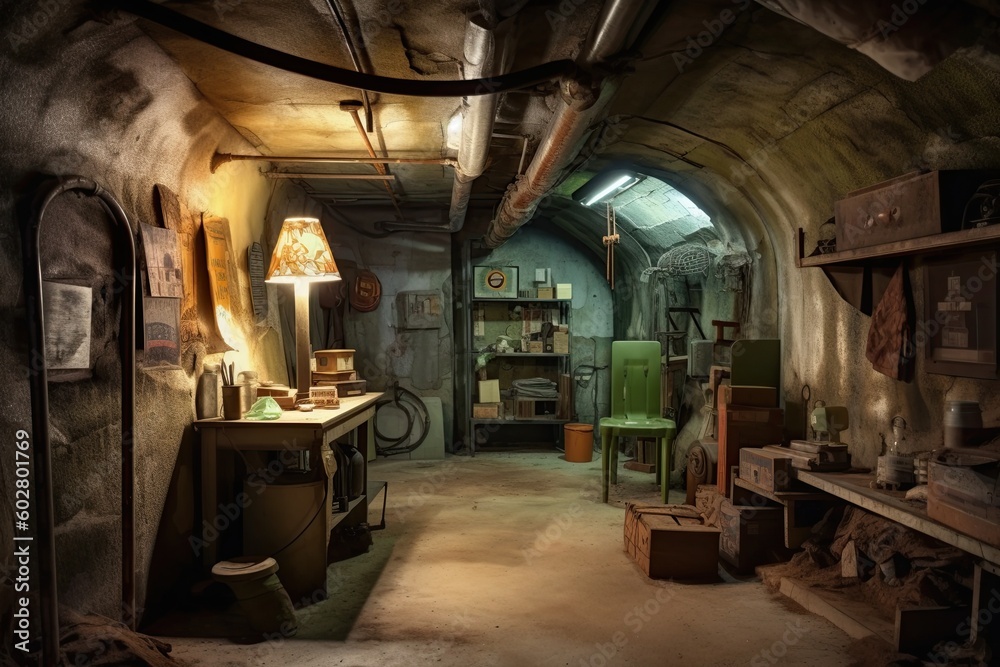 underground shelter designed to protect against nuclear fallout