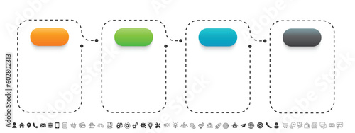 Blank and clean. Steps business data visualization timeline process infographic template design