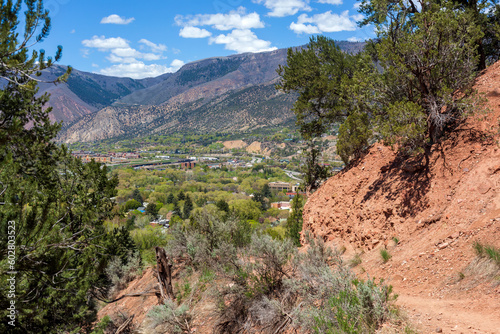 A hiking trail above Glenwood, Colorado on a beautiful spring day