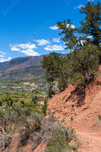 A hiking trail above Glenwood, Colorado on a beautiful spring day