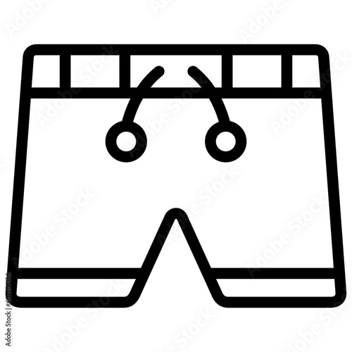 shorts icon illustration design with outline