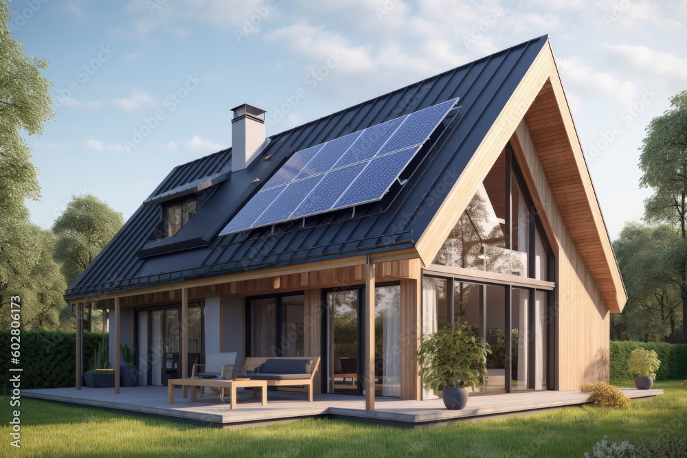 Solar cells on the roof, save the power