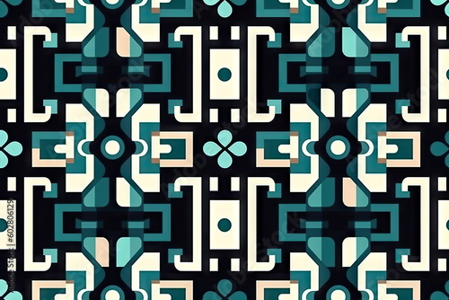 Seamless pattern, Abstract geometric