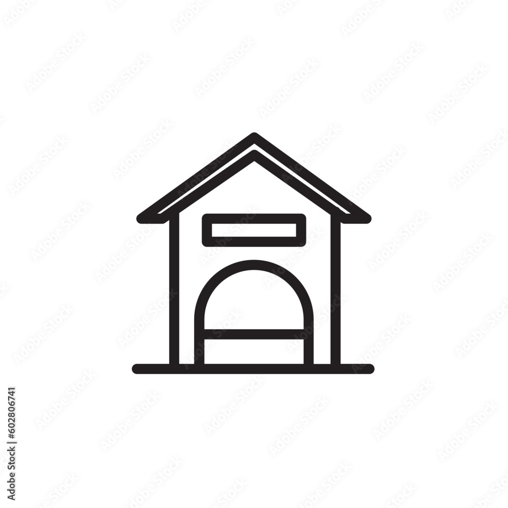 Dog House Pet Outline Icon Dog House Pet Outline Icon