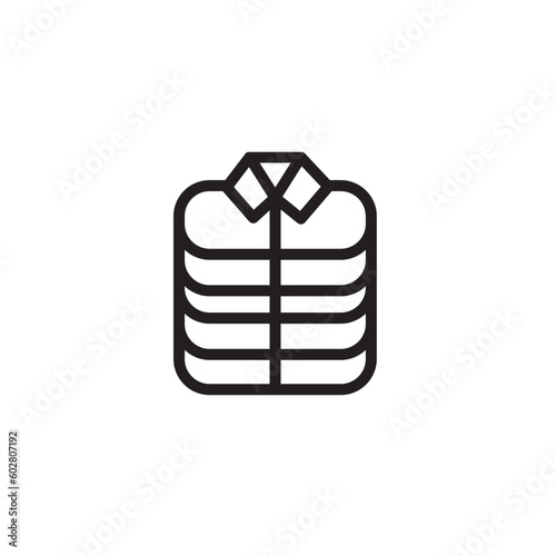 Clothing Down Jacket Outline Icon