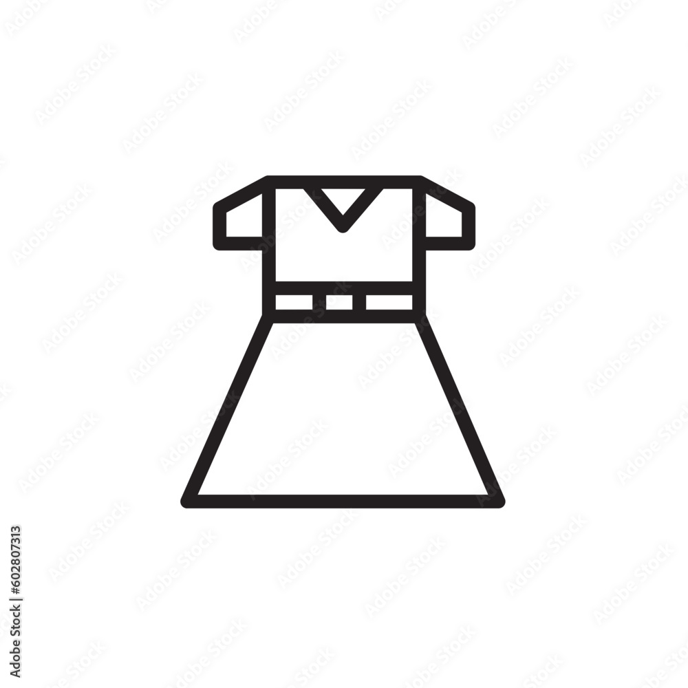 Clothes Clothing Dress Outline Icon