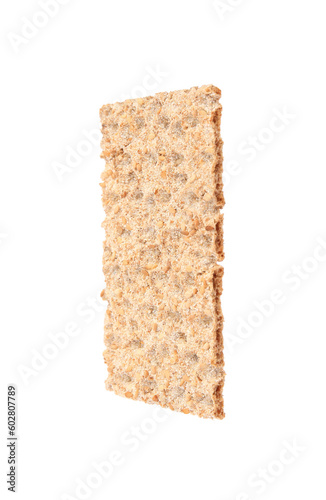 Fresh crunchy crispbread isolated on white. Healthy snack