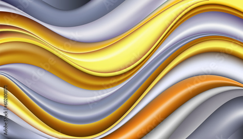 realistic liquid golden plastic dynamic soft gray fluid abstract background wallpaper 3d