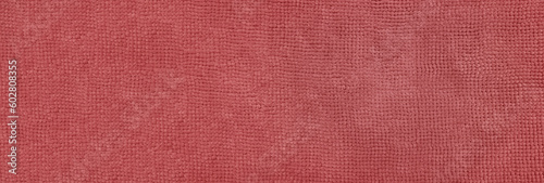 Texture of red carpet as background  closeup. Banner design