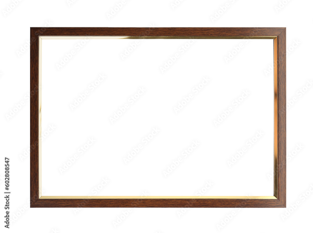 Wooden frame isolated on white. For mirror, photo, picture, painting and others