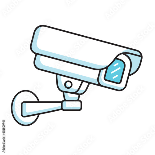 Video surveillance security camera isolated vector