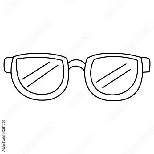 Sunglasses, Aloha Hawaii, summer element on beach, Summer illustration