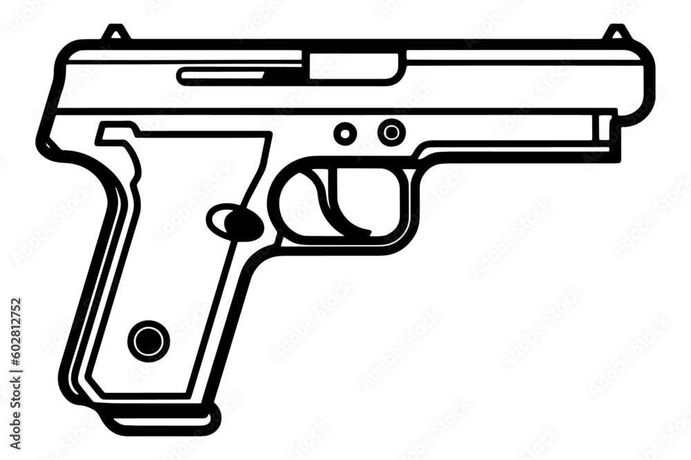 handgun vector illustration