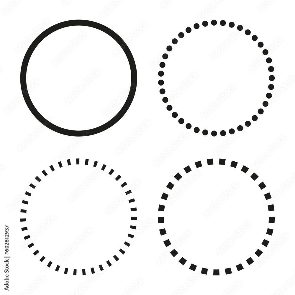 Circles lines set in sketch style. Design icon. Vector illustration. Circles lines set in sketch style. Design icon. Vector illustration.