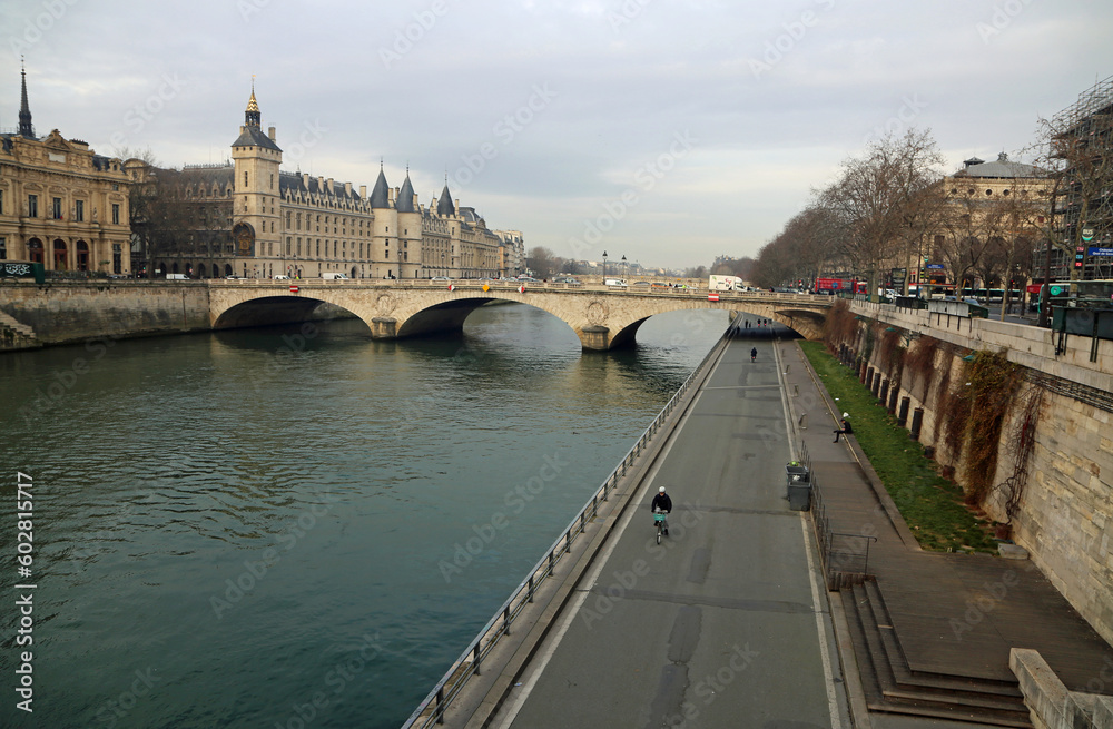 Seine promenade - The Conciergerie - Paris, France
