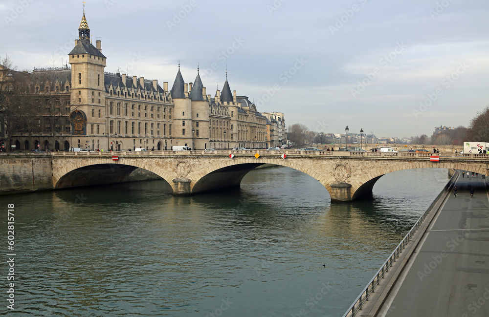 The Conciergerie on Seine River - Paris, France