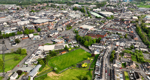 Aerial photo of Lamont Park Ballymena Co Antrim Northern Ireland