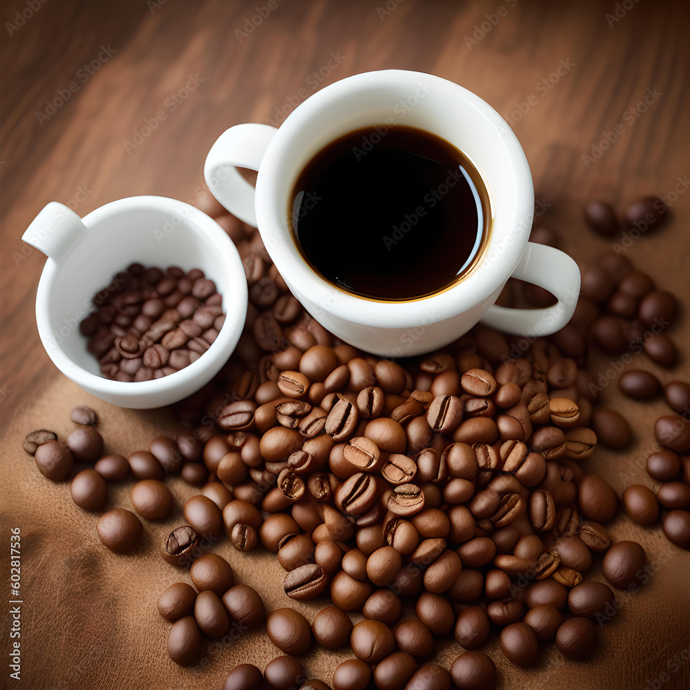 Fototapeta premium coffee beans in a cup
