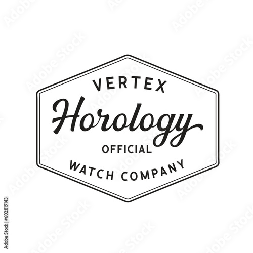 vintage watch Logo design illustration for watch company.combine classic and modern elements 32