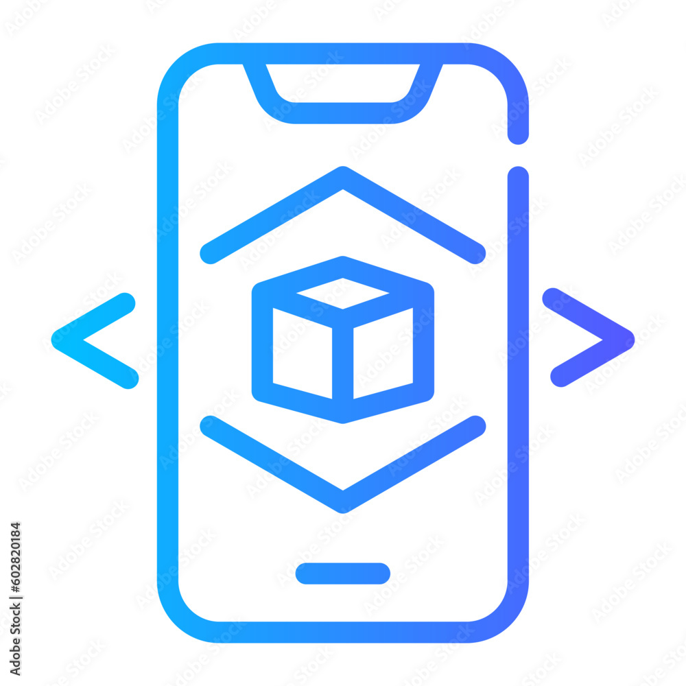 augmented reality Line Gradient Icon augmented reality Line Gradient Icon
