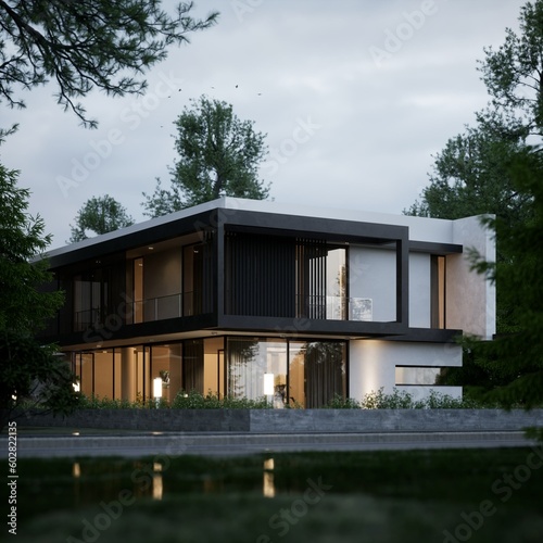 3D Modern House Design © muhammad