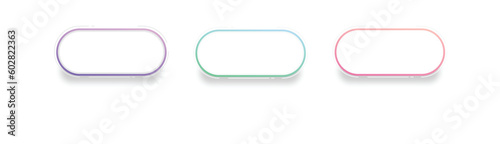 Colorful Text speech button sets, chat message button